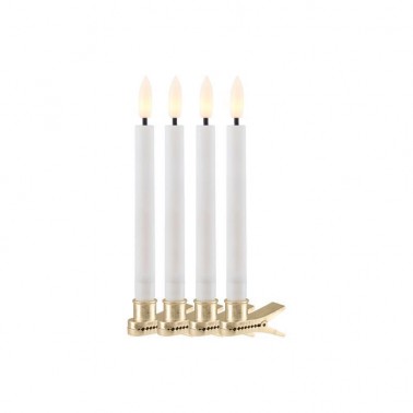 Sille Wax Tree Candle 4 pcs   White 1 5x12 8