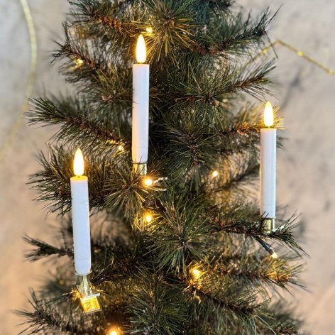 Sille Wax Tree Candle 4 pcs   White 1 5x12 8