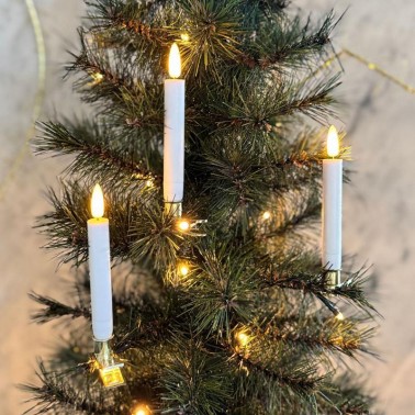 Sille Wax Tree Candle 4 pcs   White 1 5x12 8