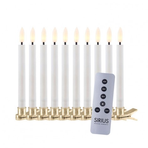 Sille Wax Tree Candle 10 pcs   White 1 5x12 8