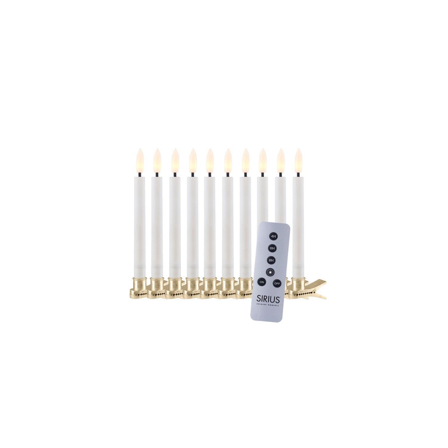 Sille Wax Tree Candle 10 pcs   White 1 5x12 8