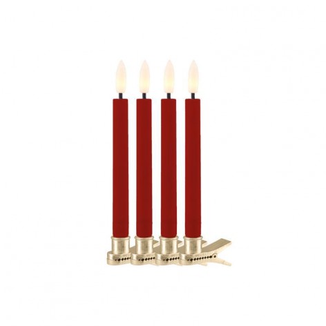 Sille Wax Tree Candle 4 pcs   Red 1 5x12 8