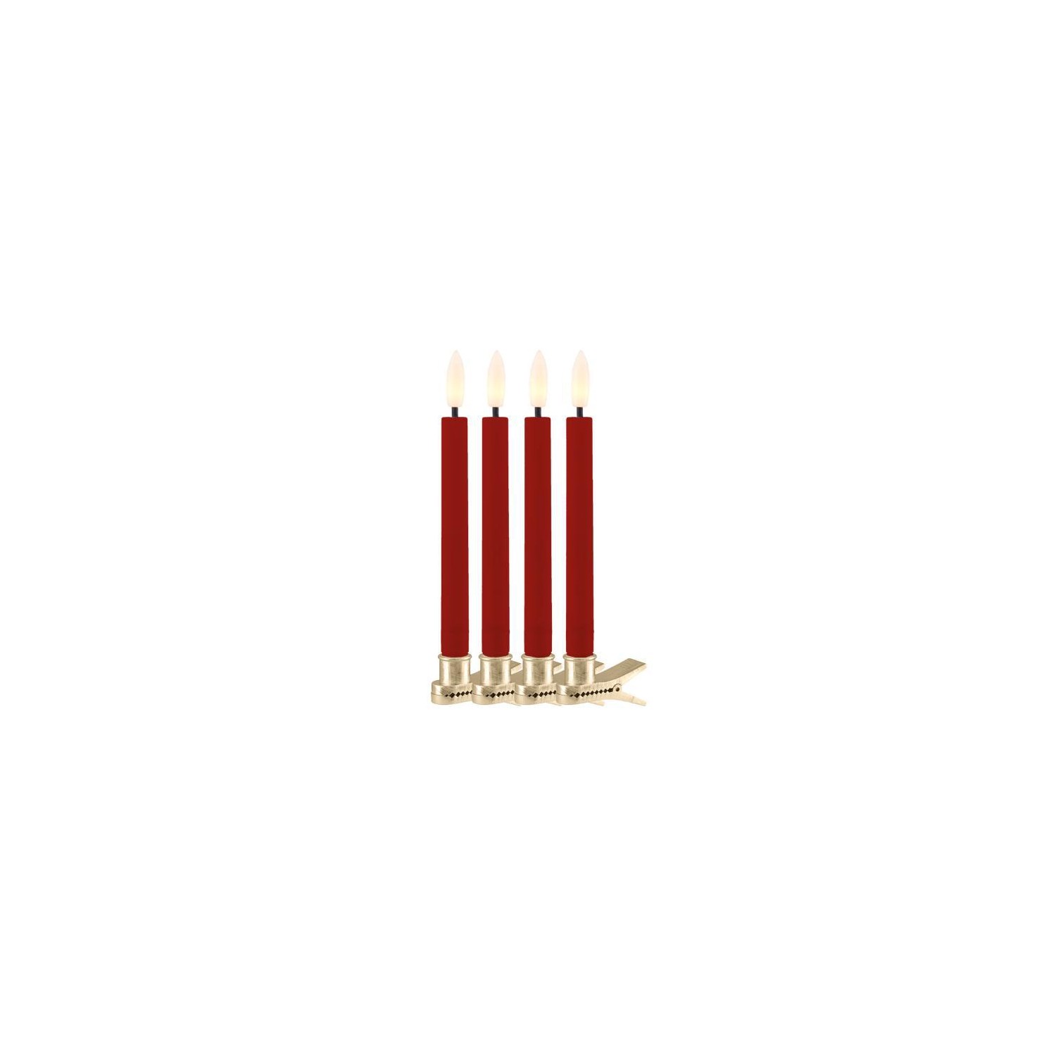 Sille Wax Tree Candle 4 pcs   Red 1 5x12 8