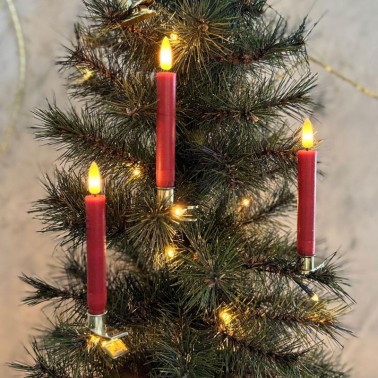 Sille Wax Tree Candle 4 pcs   Red 1 5x12 8