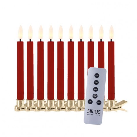 Sille Wax Tree Candle 10 pcs   Red 1 5x12 8
