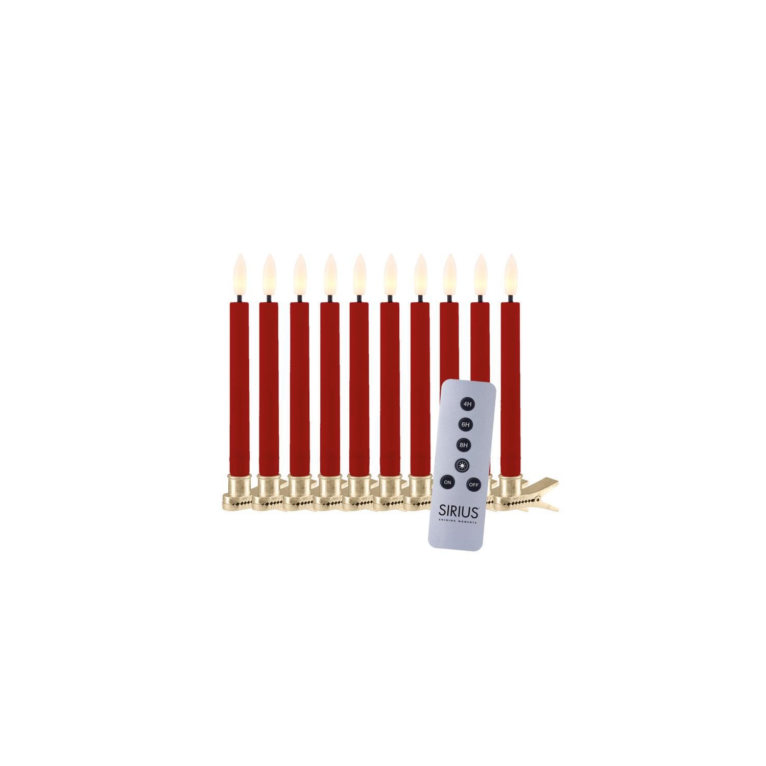 Sille Wax Tree Candle 10 pcs   Red 1 5x12 8
