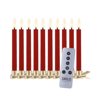 Sille Wax Tree Candle 10 pcs   Red 1 5x12 8