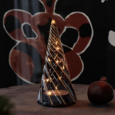 Vilma Tree  Black/Gold Ø9 5xH19cm