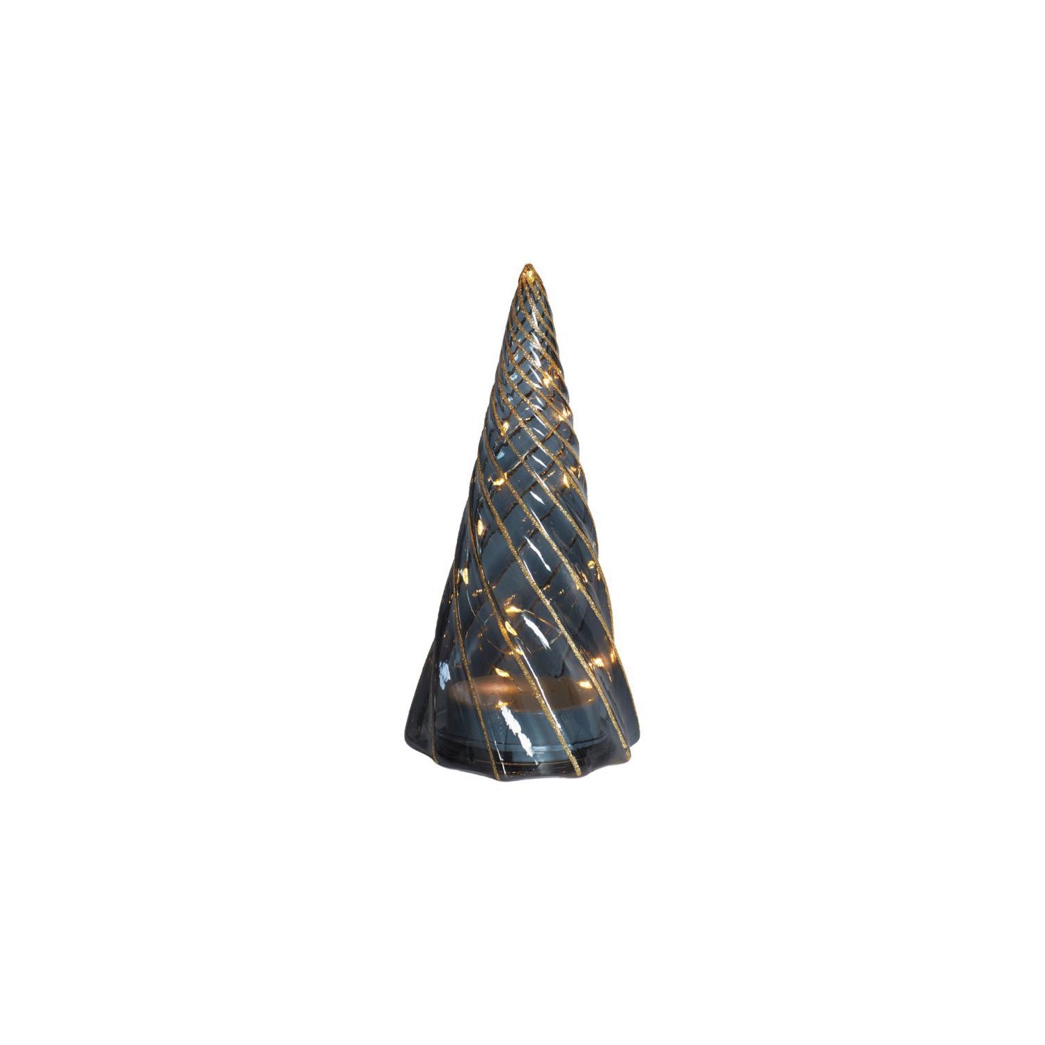 Vilma Tree  Black/Gold Ø11 5xH23 5cm