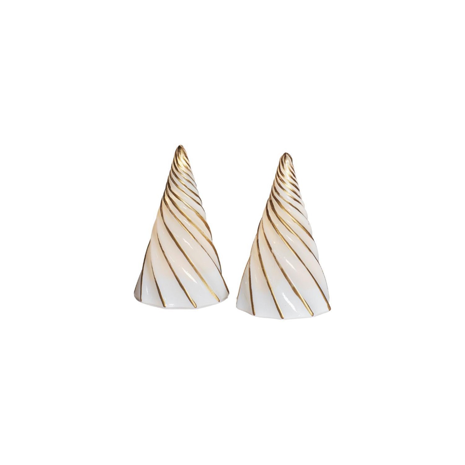 Vilma Tree 2 pcs   White/Gold Ø6cmx11 cm