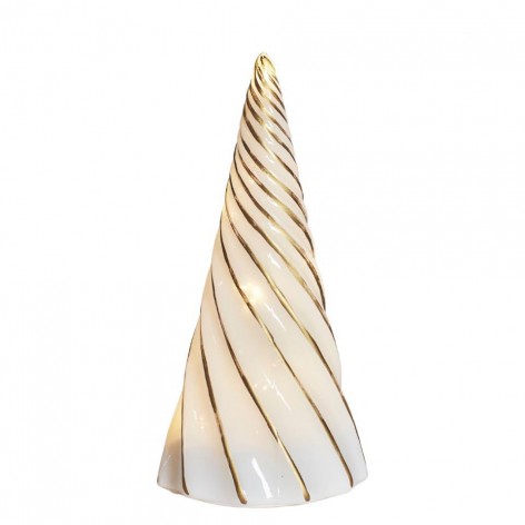 Vilma Tree  White/Gold Ø9 5xH19cm