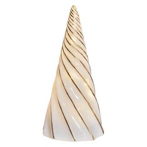 Vilma Tree  White/Gold Ø11 5xH23 5cm