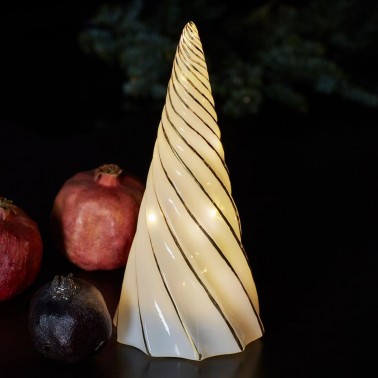 Vilma Tree  White/Gold Ø11 5xH23 5cm