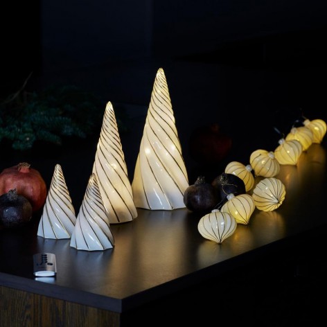 Vilma Tree  White/Gold Ø11 5xH23 5cm