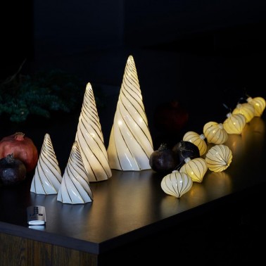 Vilma Tree  White/Gold Ø11 5xH23 5cm