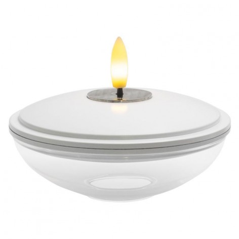 Lia Genopladelig Ø9 9cmxH5  White H5xØ10cm