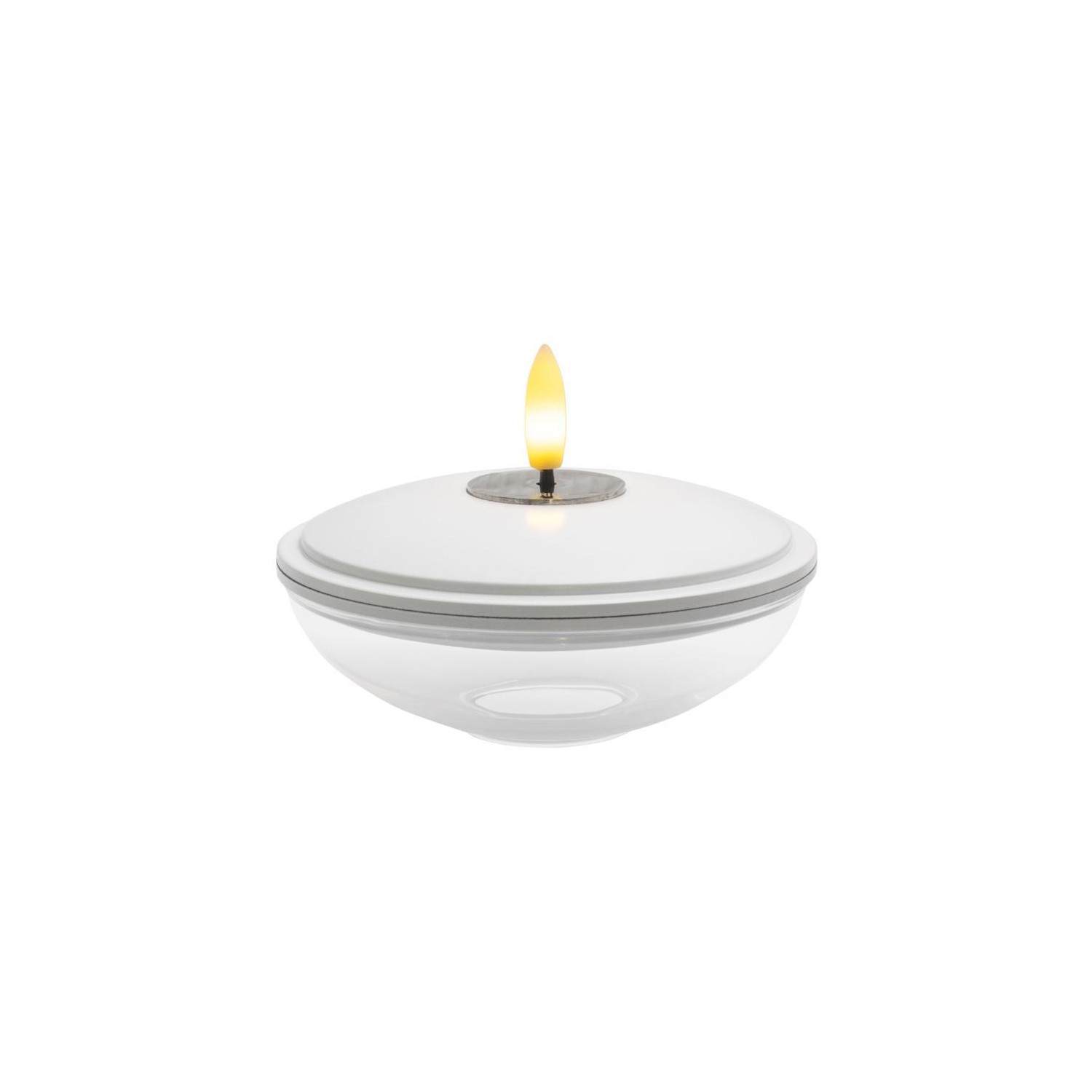Lia Genopladelig Ø9 9cmxH5  White H5xØ10cm
