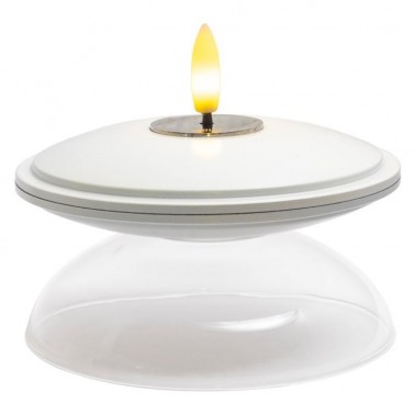 Lia Genopladelig Ø9 9cmxH5  White H5xØ10cm