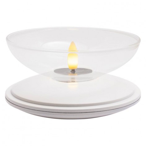 Lia Genopladelig Ø9 9cmxH5  White H5xØ10cm