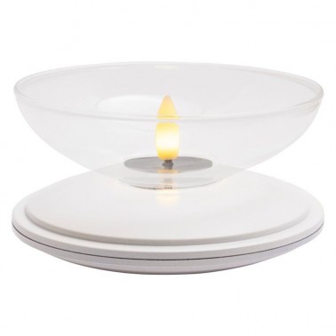 Lia Genopladelig Ø9 9cmxH5  White H5xØ10cm