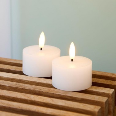 Sille Tealight 2 pcs  set  Ø4 5cm  H5 2cm  White Ø