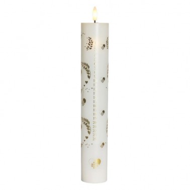 Sille Calendar candle  White  Ø4 8xH28 9cm