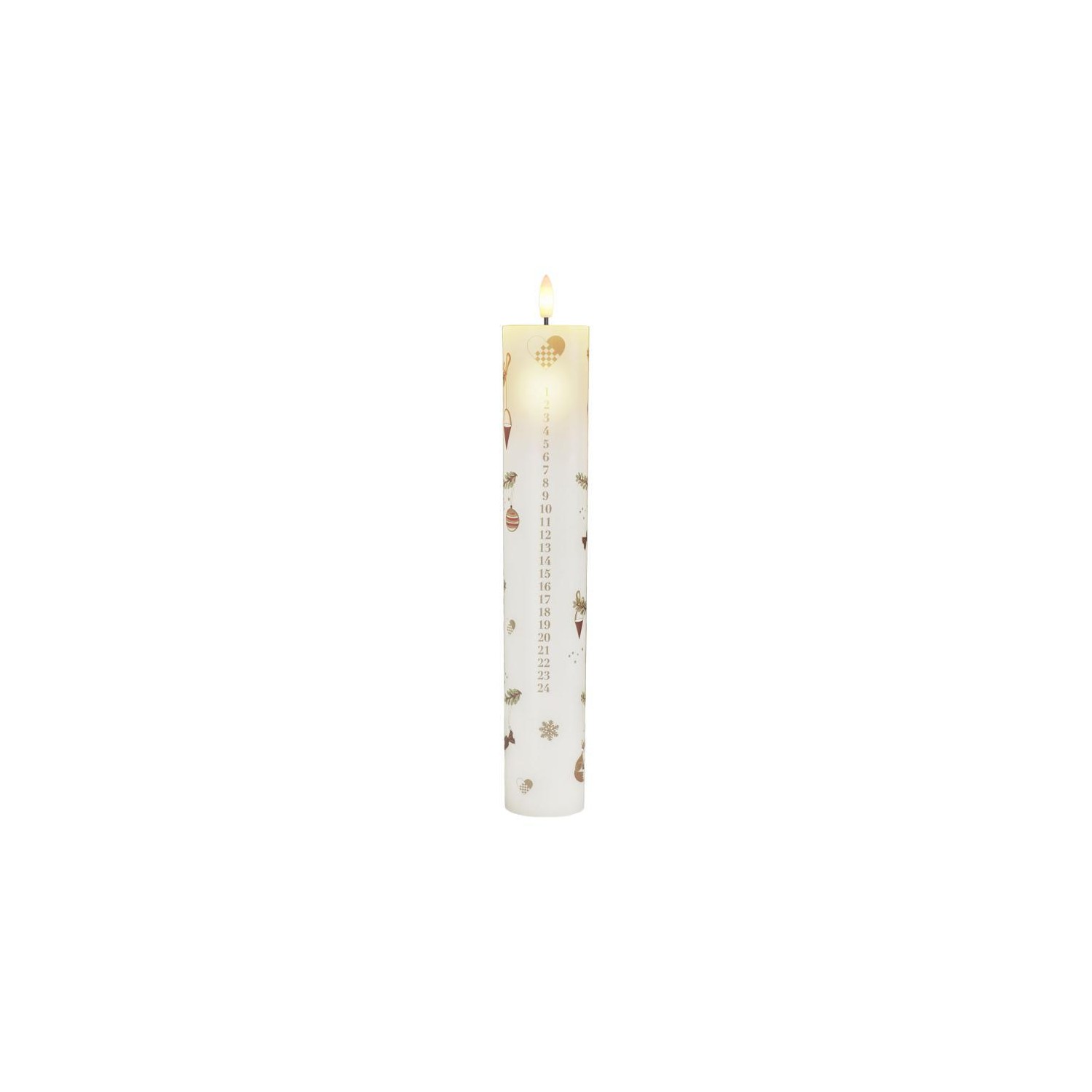 Mie Calendar candle  White  Ø5xH29cm
