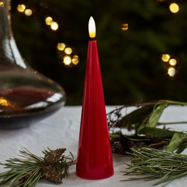Sille lacquer cone  Red Ø4 8xH17cm