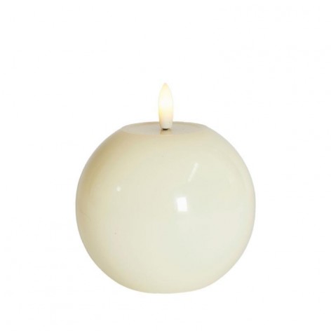 Sille lacquer round  Ivory Ø10xH9cm