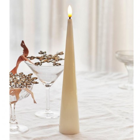 Sille lacquer cone  Ivory Ø4 8xH26cm