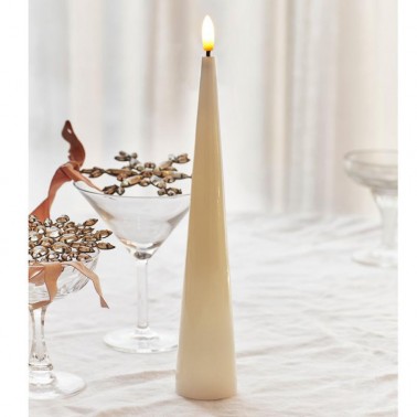 Sille lacquer cone  Ivory Ø4 8xH26cm