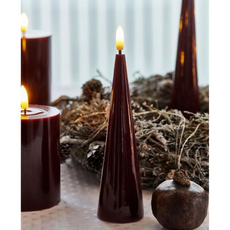 Sille lacquer cone  Bordeaux Ø4 8xH17cm