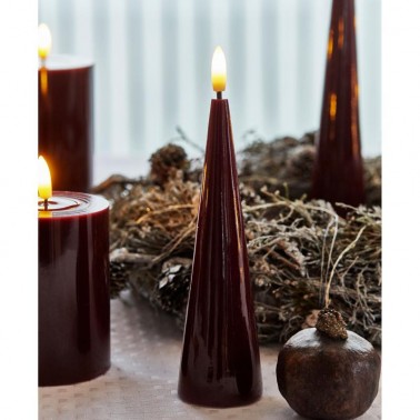 Sille lacquer cone  Bordeaux Ø4 8xH17cm