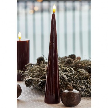 Sille lacquer cone  Bordeaux Ø4 8xH26cm