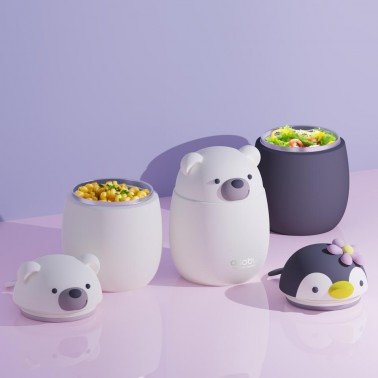 Fiambrera Asobu Bestie Pinguino 600ml