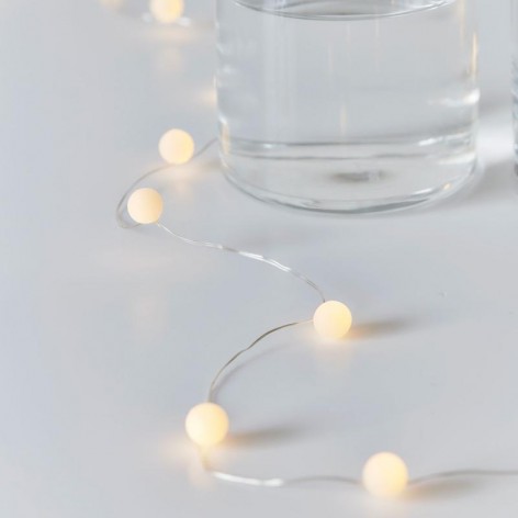 Ally Ball Garland  Clear/White 2m 30cm