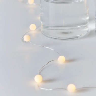 Ally Ball Garland  Clear/White 2m 30cm