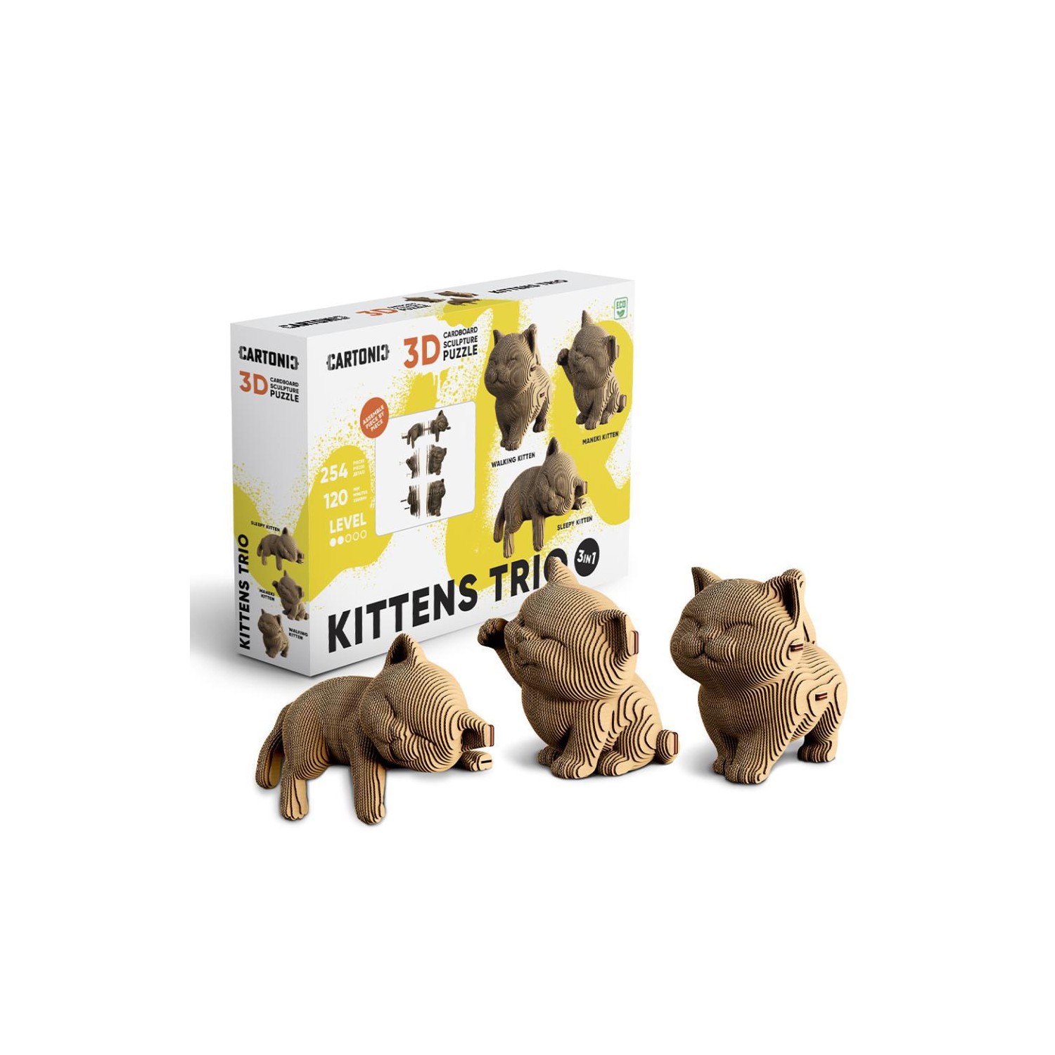 Puzzle 3D Trio KITTENS