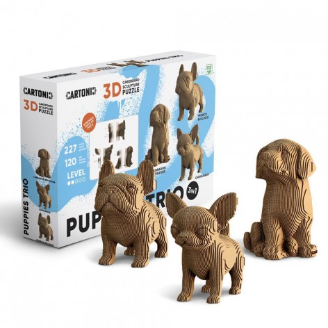 Puzzle 3D Trio PUPPIES