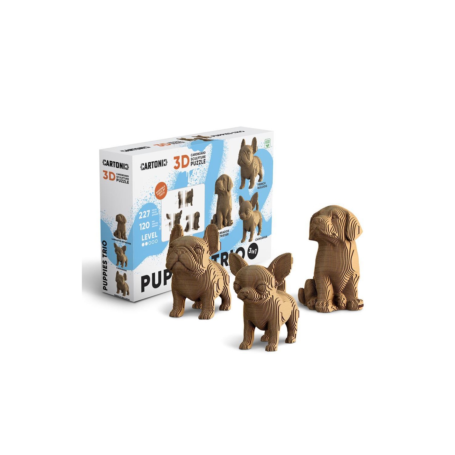 Puzzle 3D Trio PUPPIES