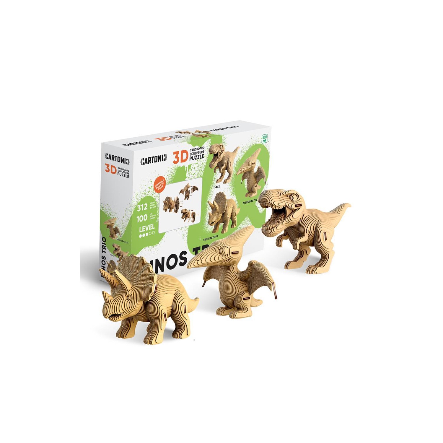 Puzzle 3D Trio DINOS