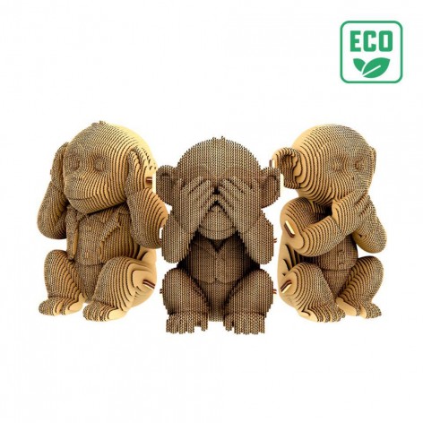 Puzzle 3D Trio MONKEYS