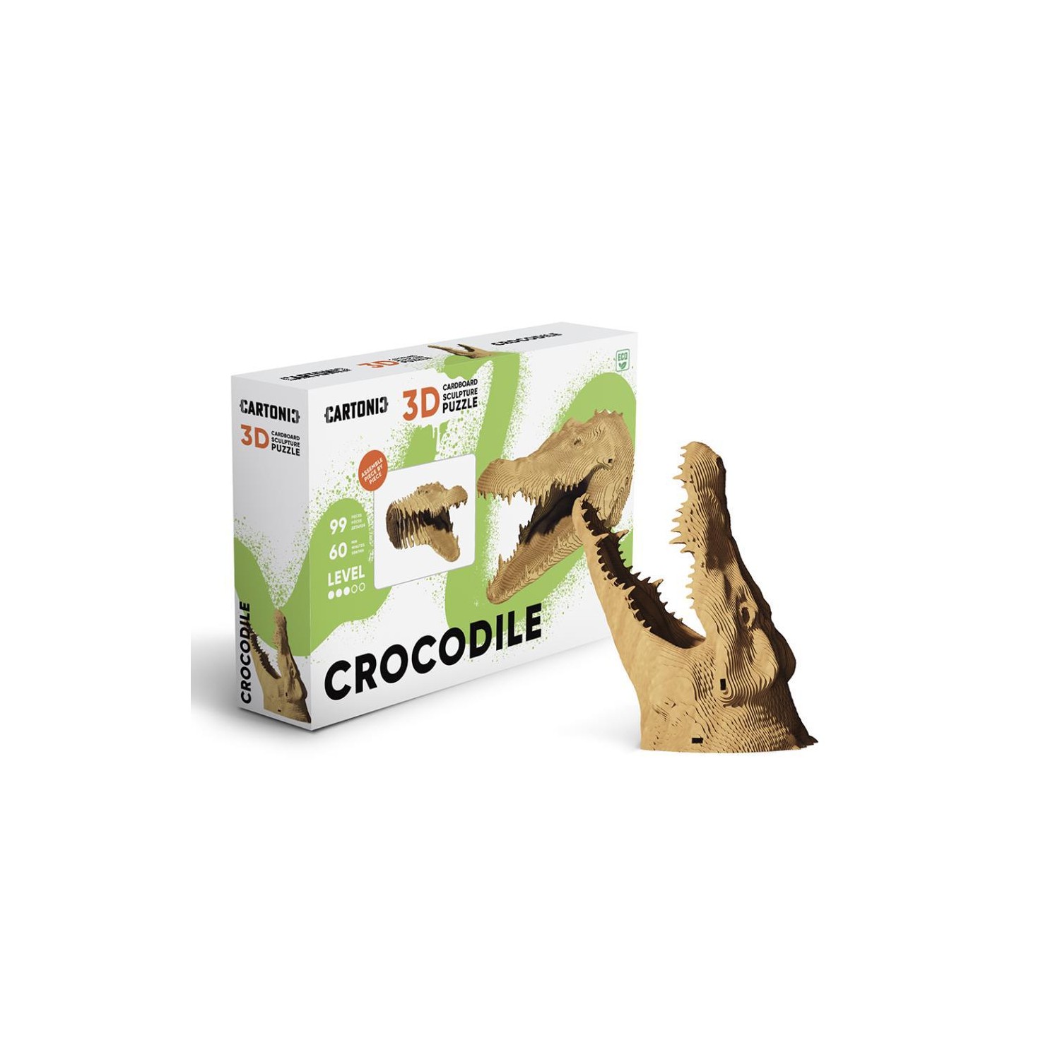 Puzzle 3D Animals Crocodile