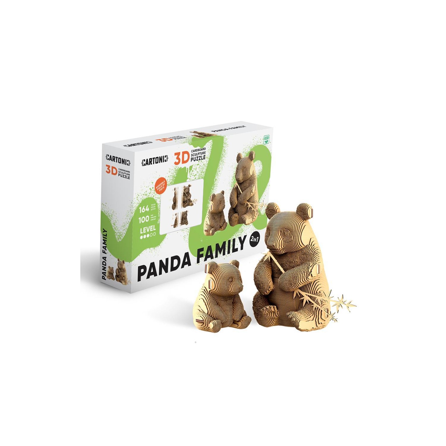 Puzzle 3D Animals PANDA FAMILY