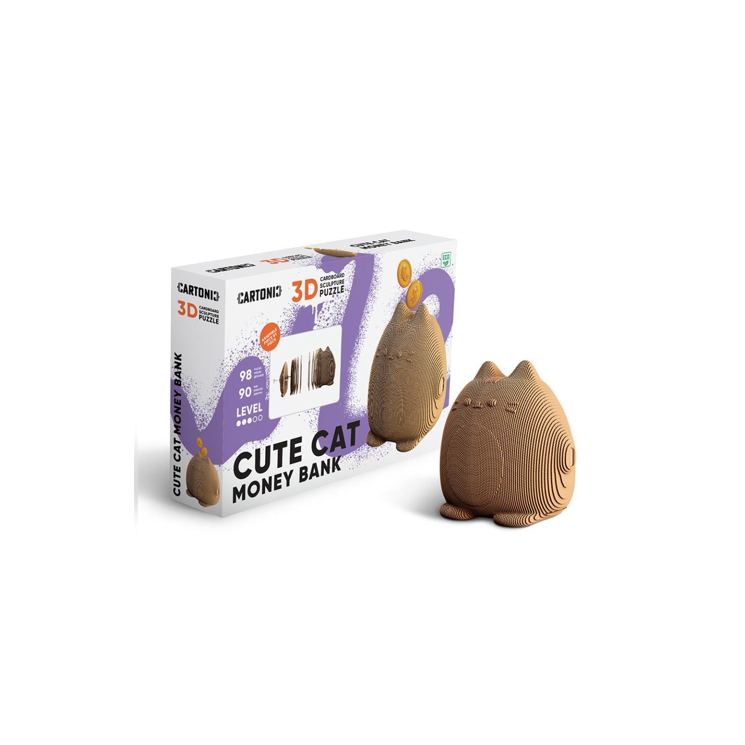 Puzzle 3D Hucha CUTE CAT MONEY BANK