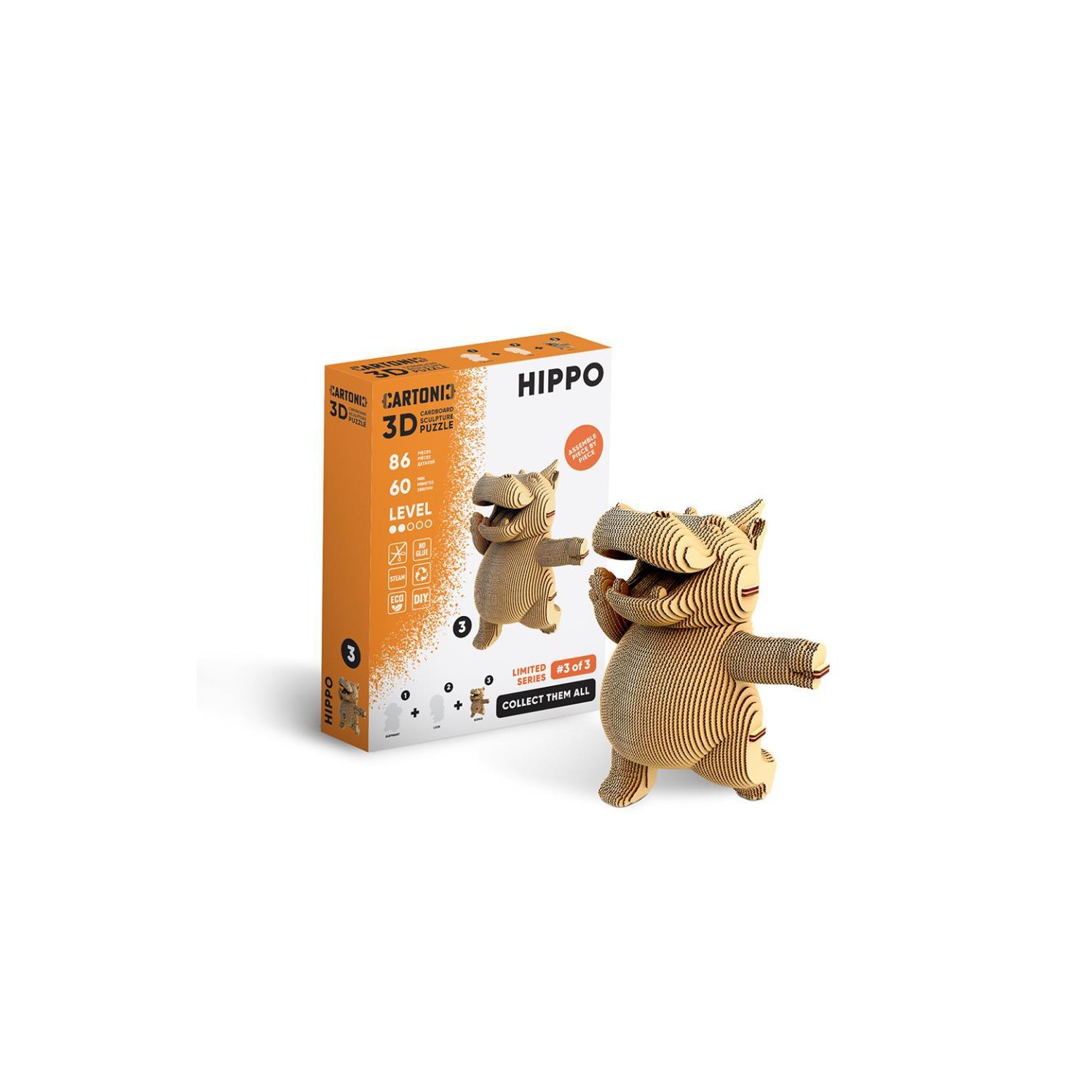 Puzzle 3D Collectible HIPPO