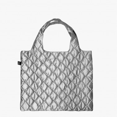 Bolsa Metallic Silver Puffy