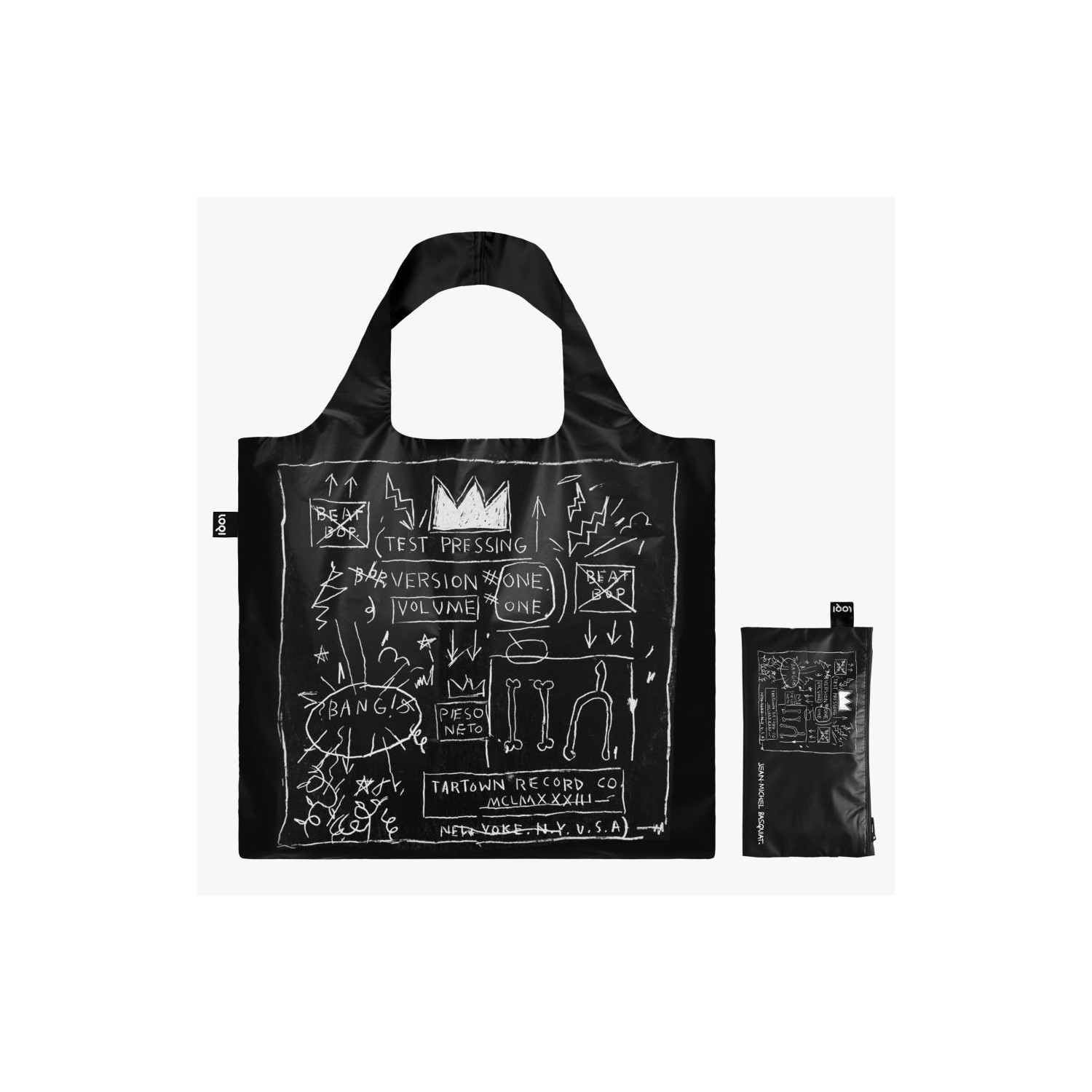 Bolsa Loqi Jean M  Basquiat Beap Bop Black Metalli