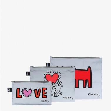 Set Neceseres Keith Haring Dog  Heart  Love Reflec