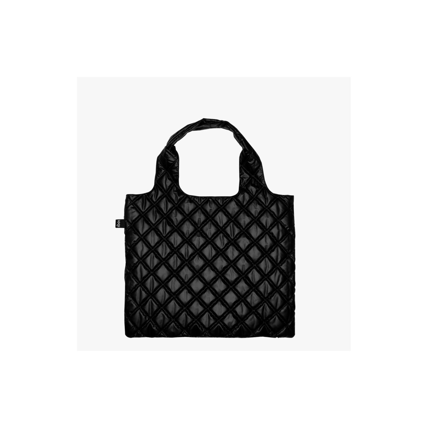 Bolsa Metallic Black Puffy